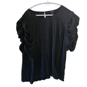 Torrid Black Ruffle Sleeve Blouse Size 3 CL0034